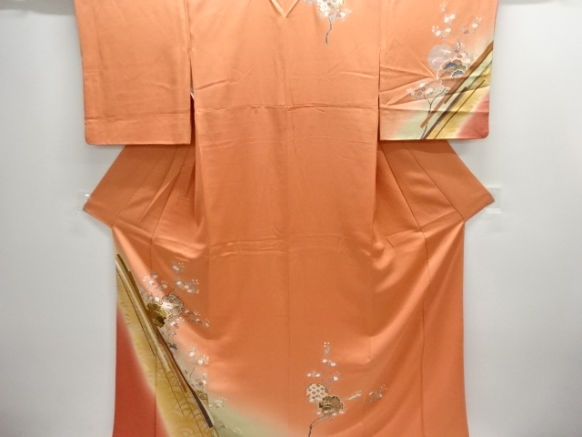 JAPANESE KIMONO / HOMONGI / KINSAI / KIKU & MATSU 